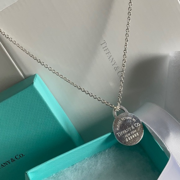 Authentic Tiffany chain and X-Large round tag. - Picture 2 of 13